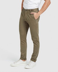 STRETCH ORGANIC COTTON SKINNY CHINOS MENS TROUSERS