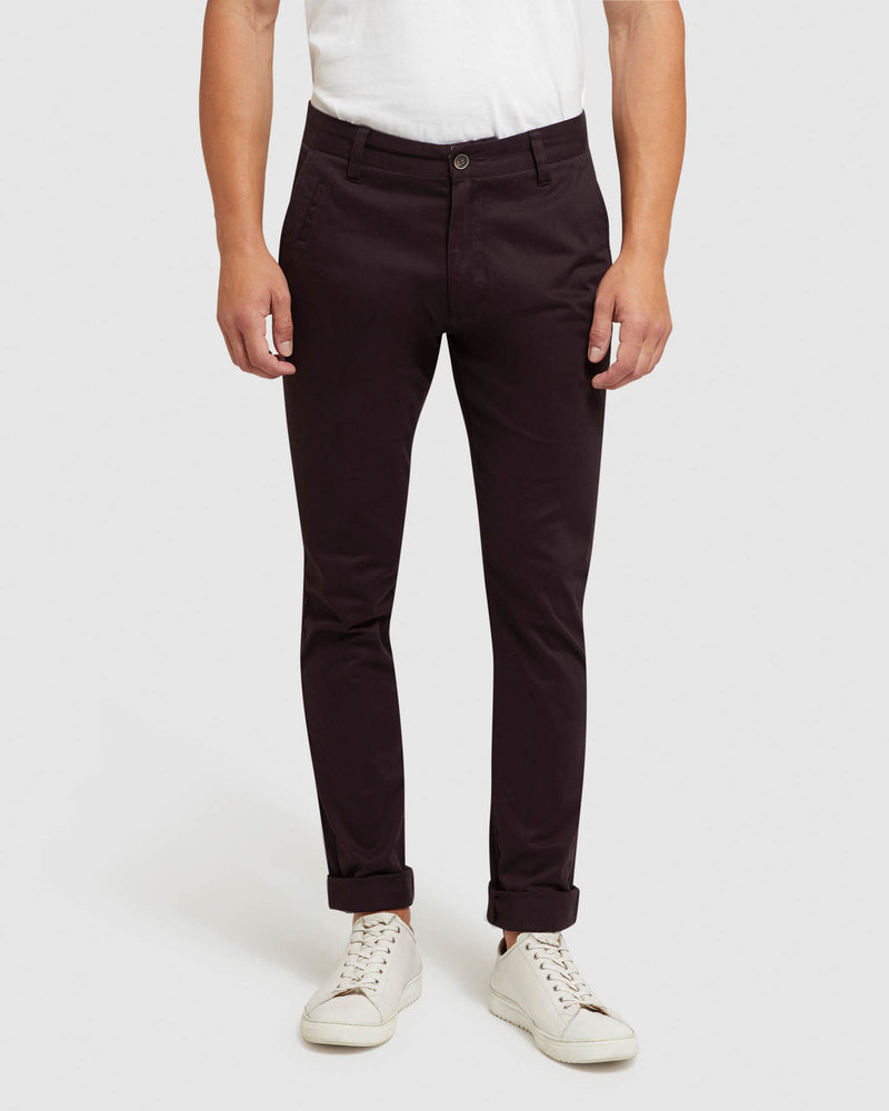 STRETCH ORGANIC COTTON SKINNY CHINOS MENS TROUSERS