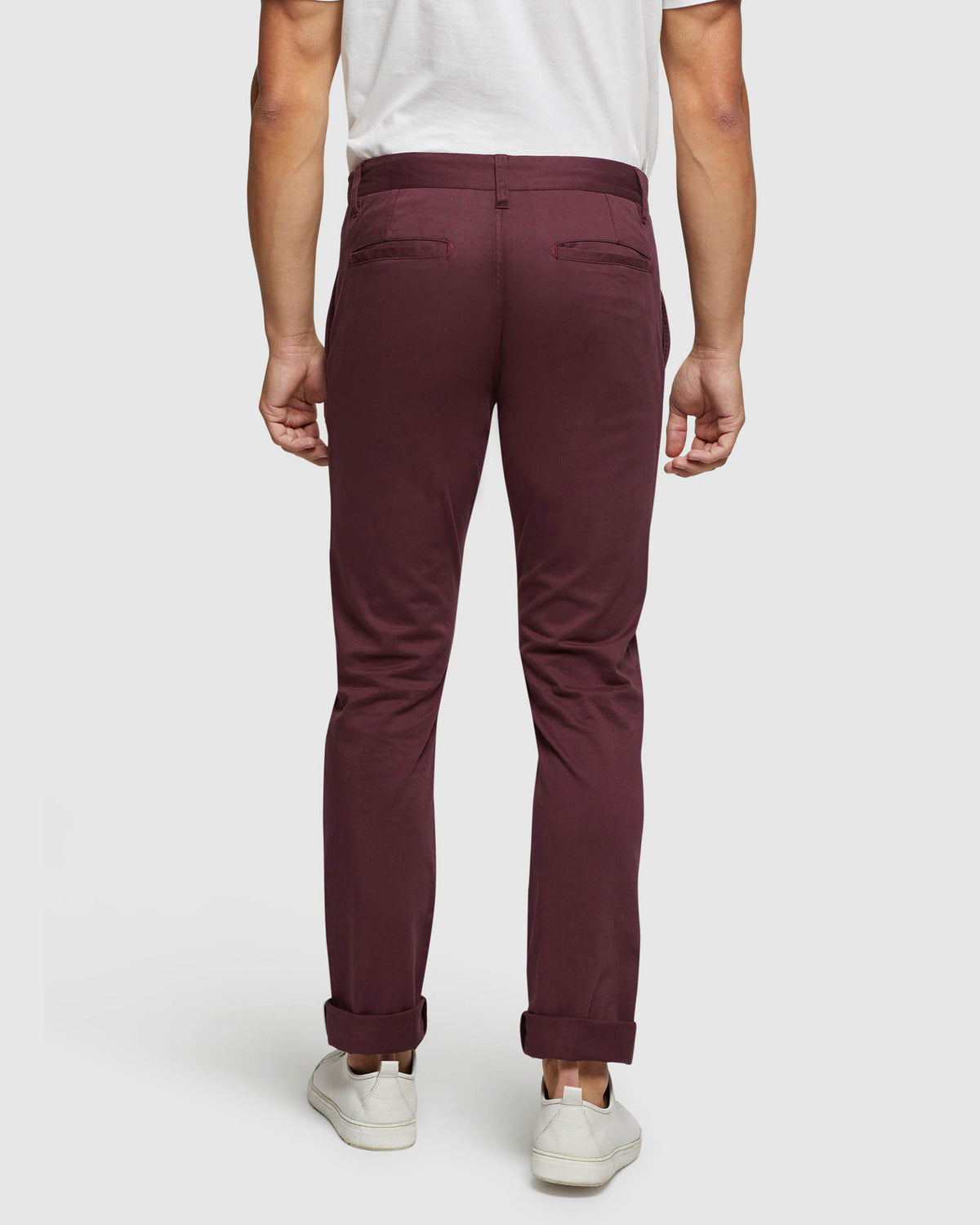 STRETCH ORGANIC CTTN SKINNY CHINOS MENS TROUSERS