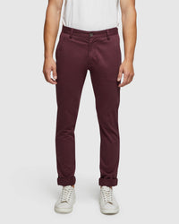 STRETCH ORGANIC CTTN SKINNY CHINOS MENS TROUSERS