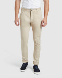 STRETCH ORGANIC COTTON SKINNY CHINOS MENS TROUSERS