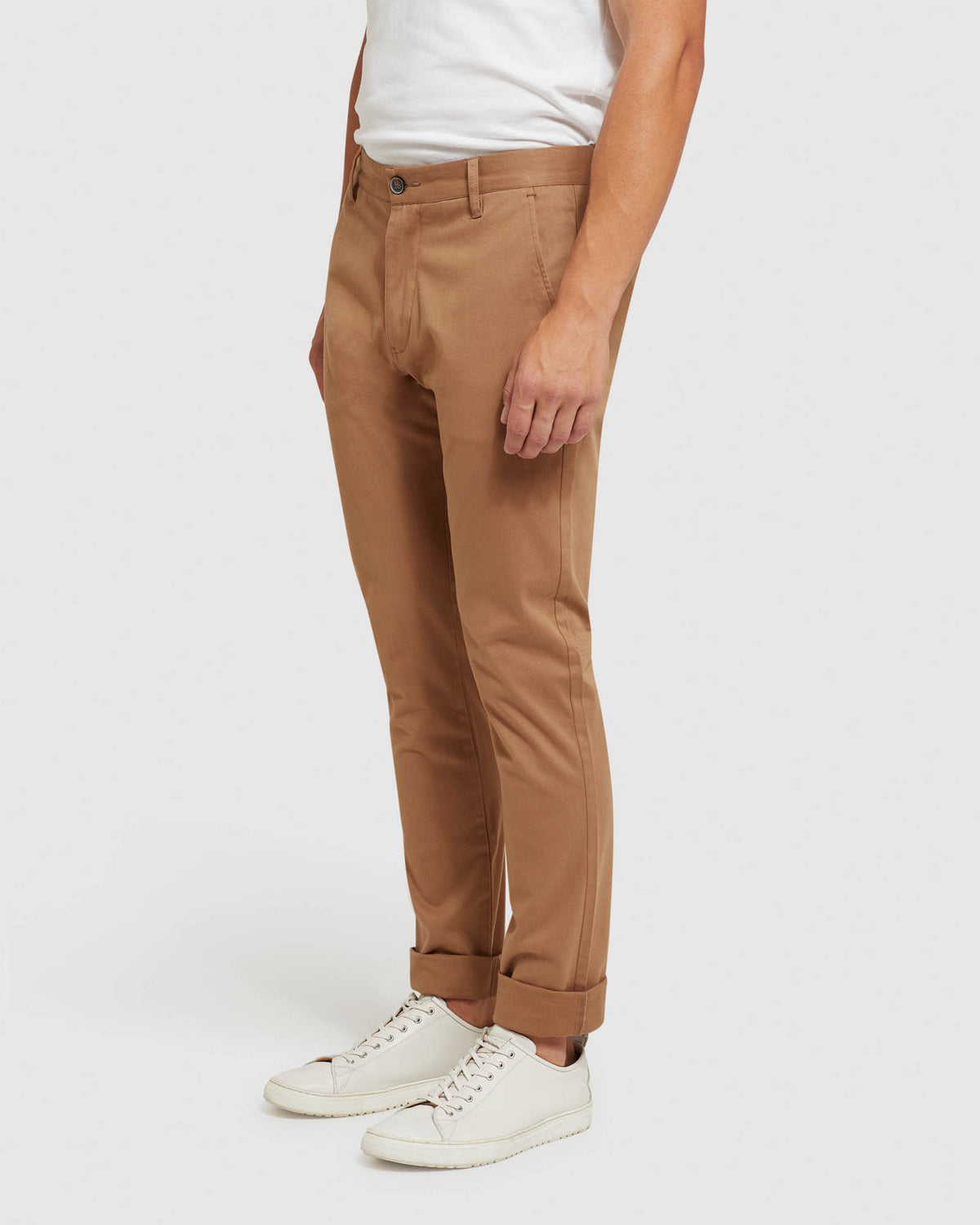 STRETCH ORGANIC COTTON SKINNY CHINOS MENS TROUSERS