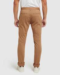 STRETCH ORGANIC COTTON SKINNY CHINOS MENS TROUSERS