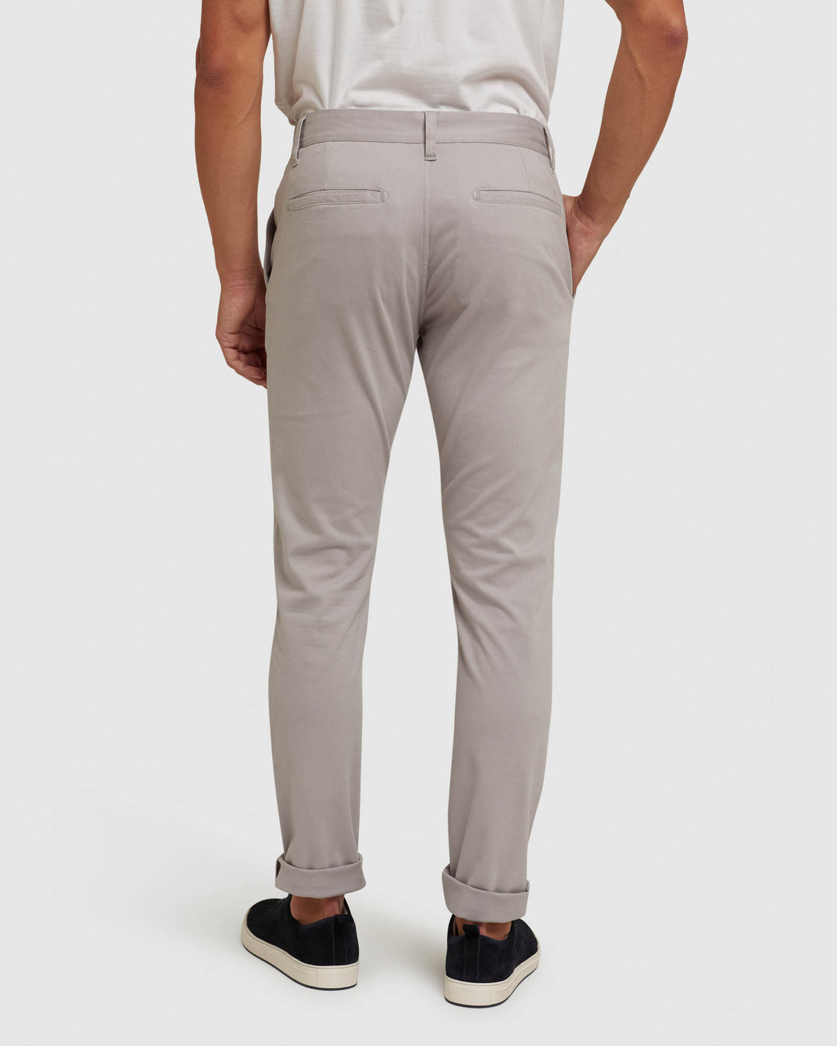 STRETCH ORGANIC COTTON SKINNY CHINOS MENS TROUSERS