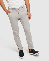 STRETCH ORGANIC COTTON SKINNY CHINOS MENS TROUSERS