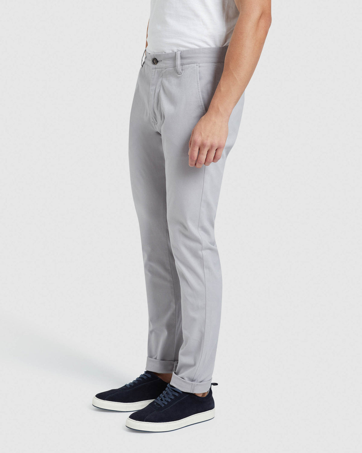 STRETCH ORGANIC COTTON SKINNY CHINOS MENS TROUSERS