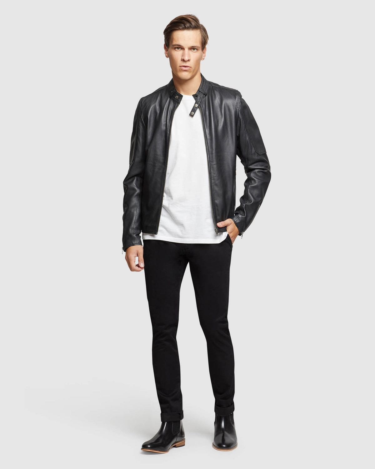 STRETCH ORGANIC CTTN SKINNY CHINOS MENS TROUSERS