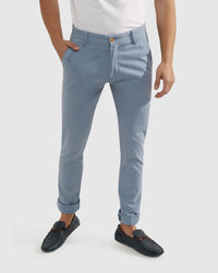 STRETCH SKINNY FIT ORGANIC COTTON CHINOS MENS TROUSERS