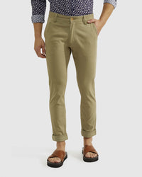 STRETCH SKINNY FIT ORGANIC COTTON CHINOS MENS TROUSERS
