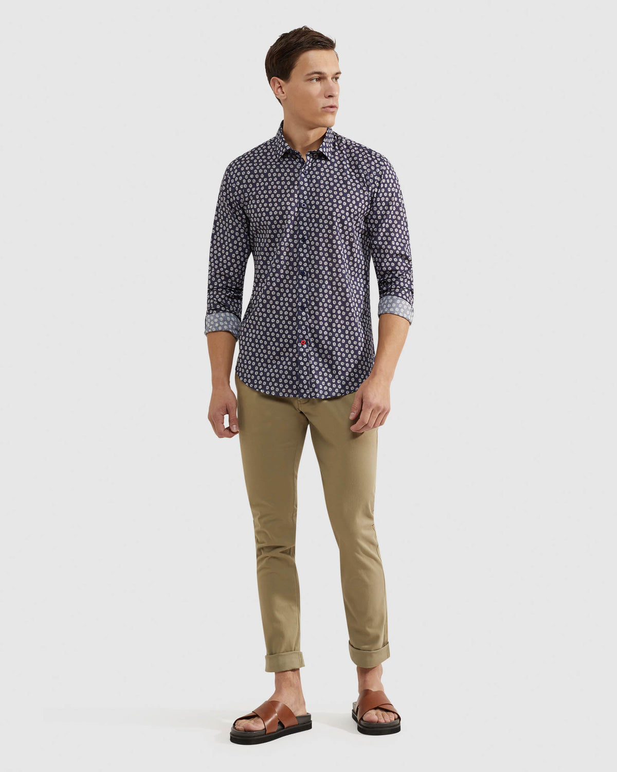 STRETCH SKINNY FIT ORGANIC COTTON CHINOS MENS TROUSERS