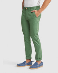 STRETCH SKINNY FIT ORGANIC COTTON CHINOS MENS TROUSERS
