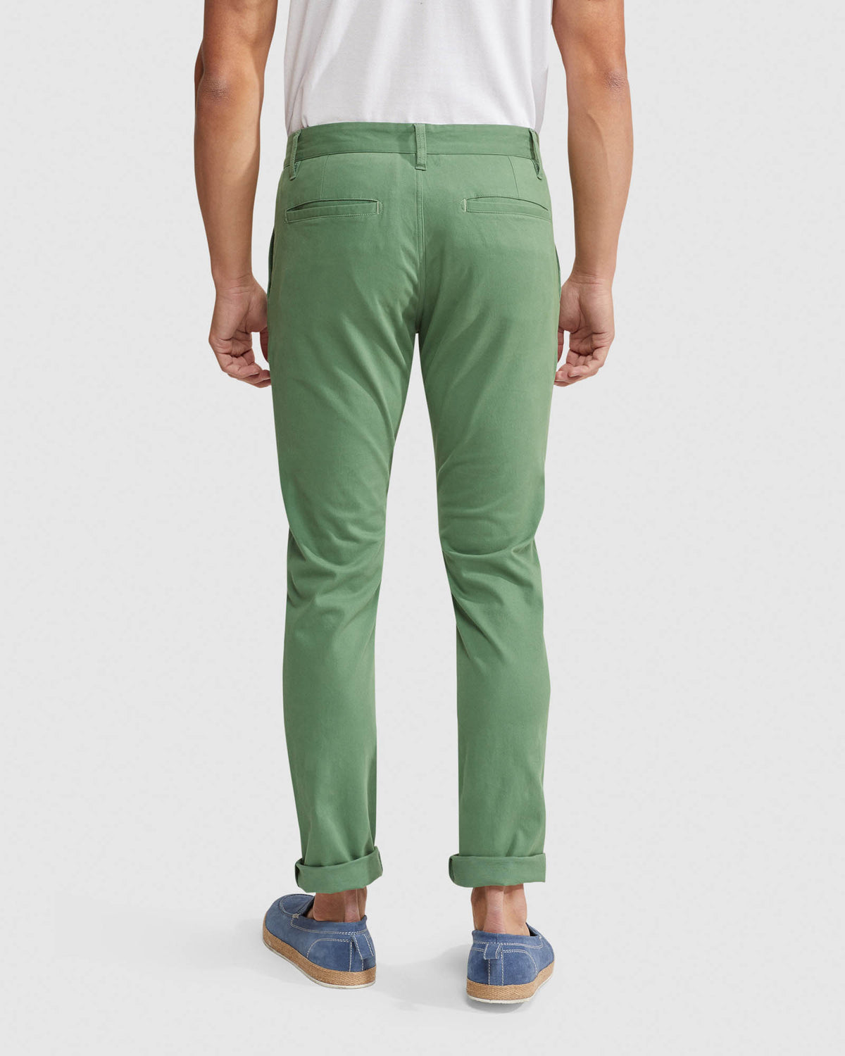 STRETCH SKINNY FIT ORGANIC COTTON CHINOS MENS TROUSERS