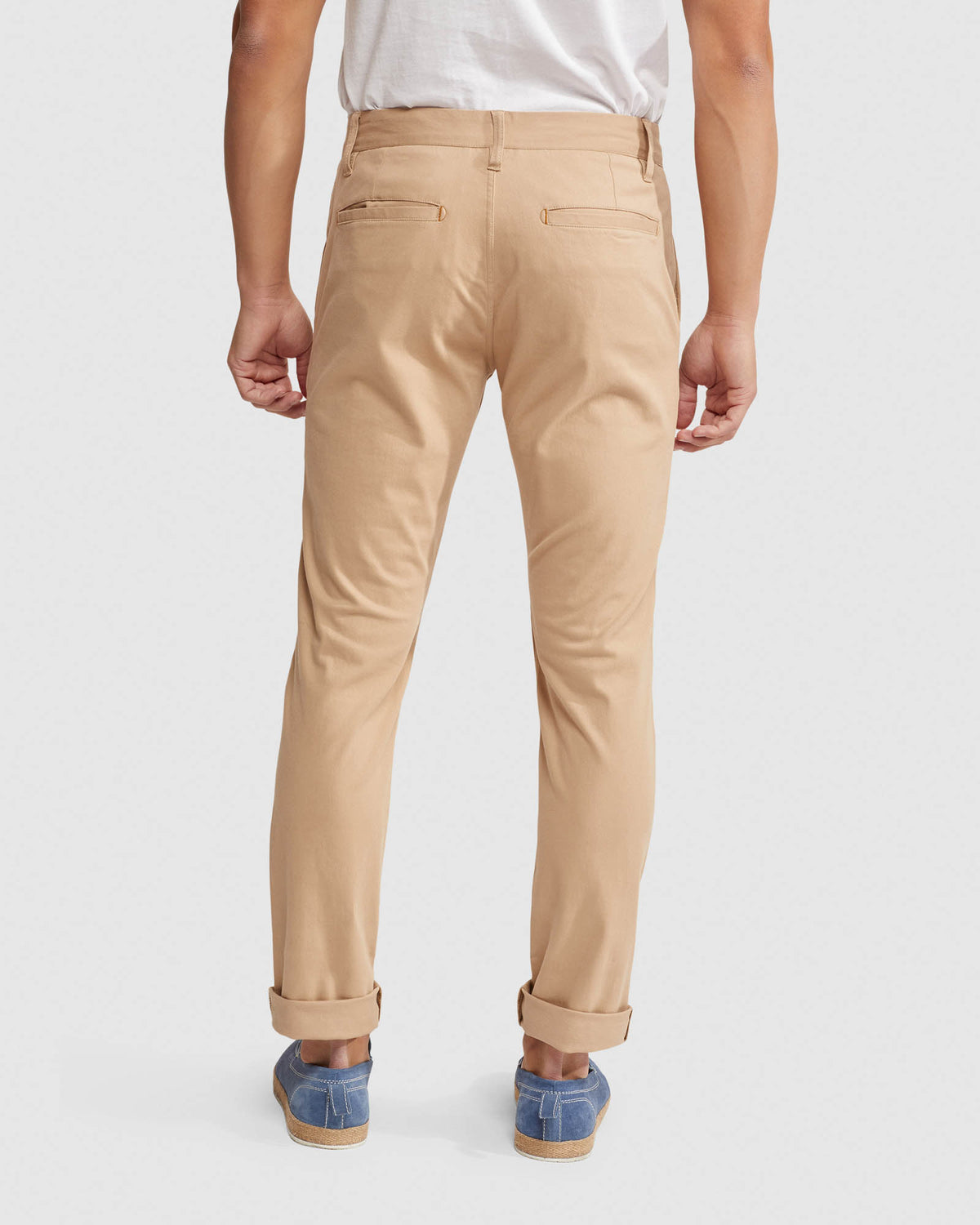 STRETCH SKINNY FIT ORGANIC COTTON CHINOS MENS TROUSERS
