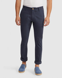 STRETCH SKINNY FIT ORGANIC COTTON CHINOS MENS TROUSERS