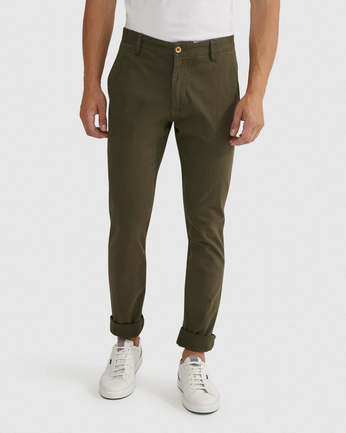 STRETCH SKINNY FIT CHINOS MENS TROUSERS
