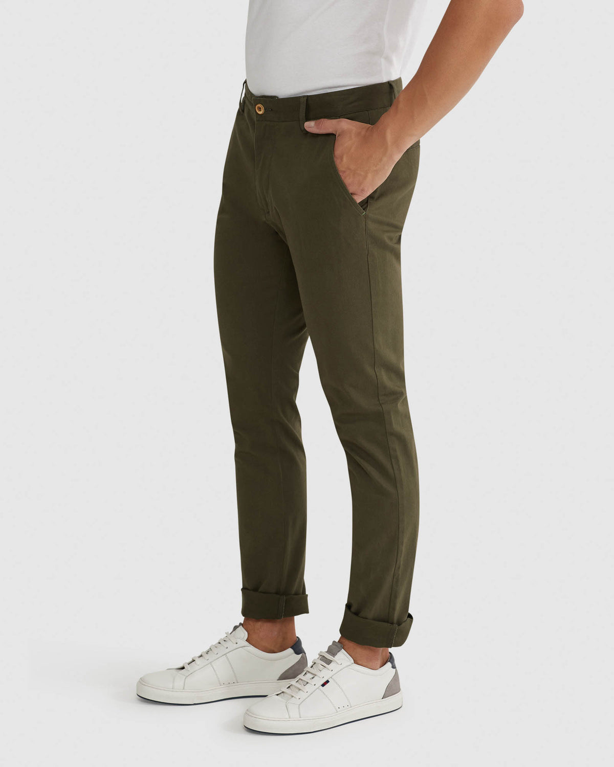 STRETCH SKINNY FIT CHINOS MENS TROUSERS