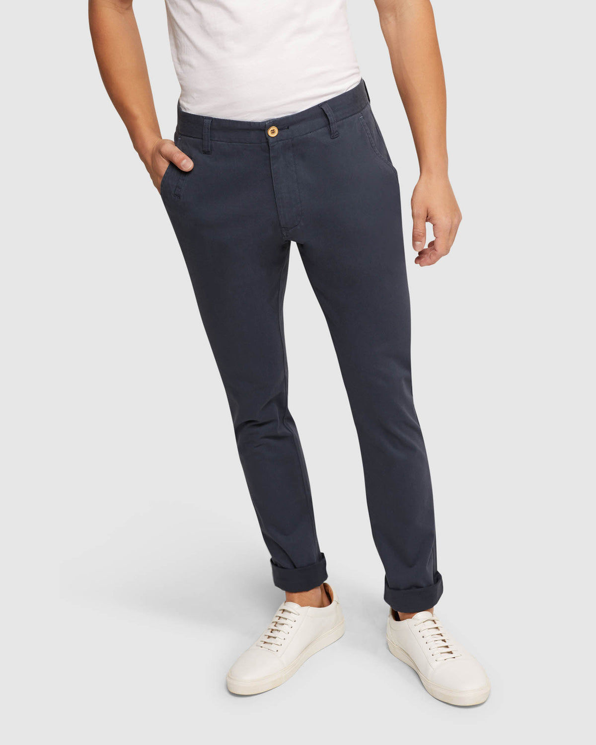 STRETCH SKINNY FIT CHINOS MENS TROUSERS