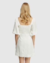 LORENA LINEN BLEND DRESS WOMENS DRESSES