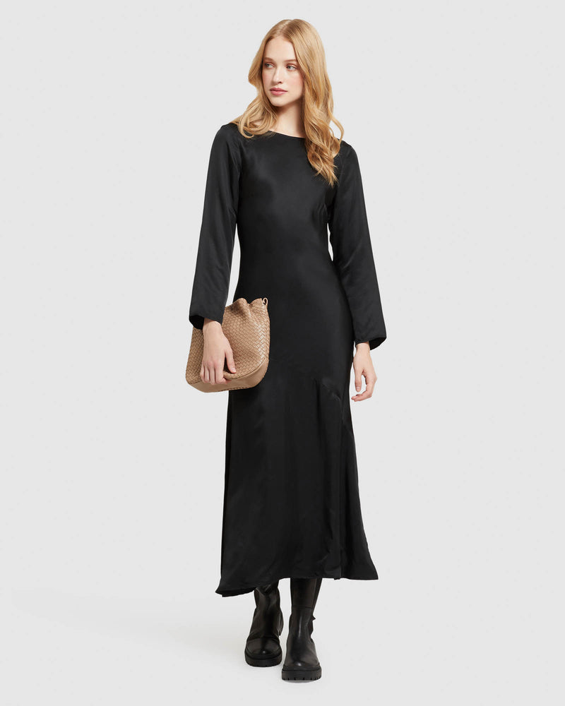 CAMILLE BIAS MIDI DRESS WOMENS DRESSES