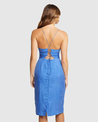 LOTUS BACK TIED DRESS WOMENS DRESSES