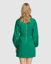 MAGENTA STRETCH COTTON DRESS