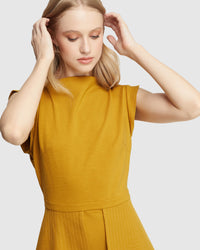 VERA PONTI PEPLUM MINI DRESS