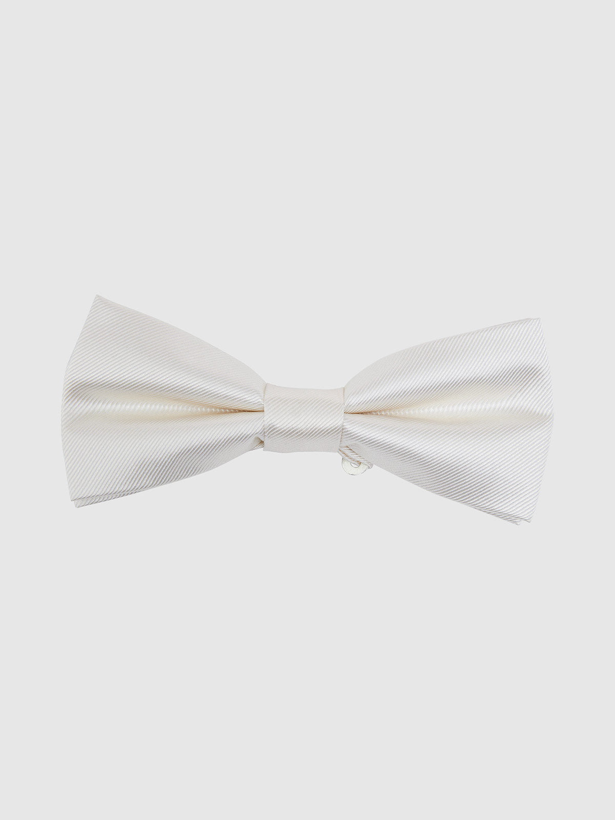 BOW TIE PLAIN SILK TWILL CREAM