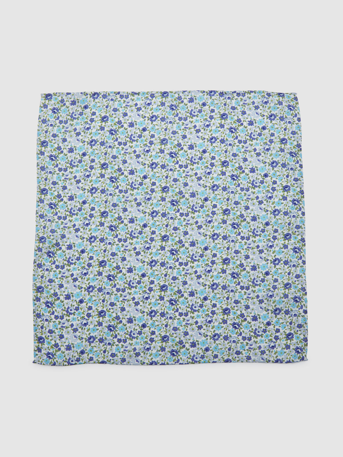 DITSY FLORAL POCKET SQUARE BLUE MULTI