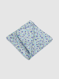 DITSY FLORAL POCKET SQUARE BLUE MULTI