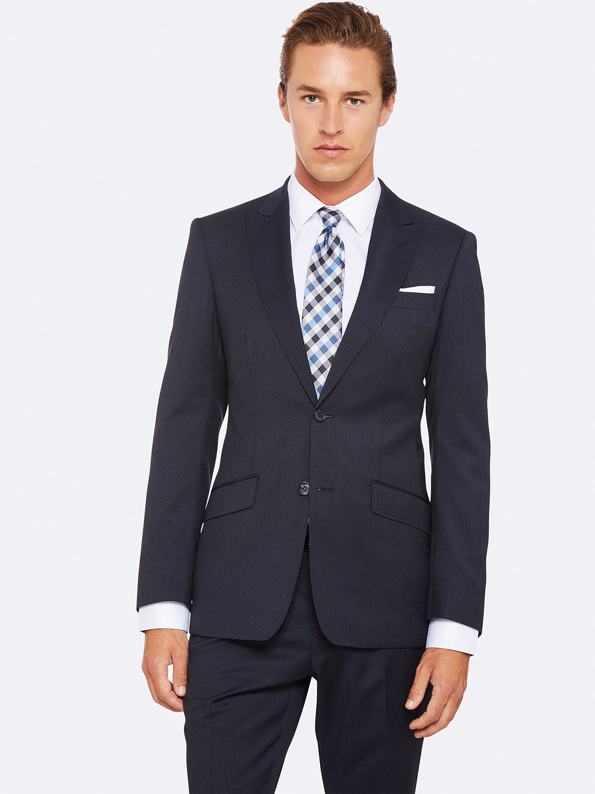 NEW HOPKINS PEAK LAPEL WOOL JACKETX NAVY