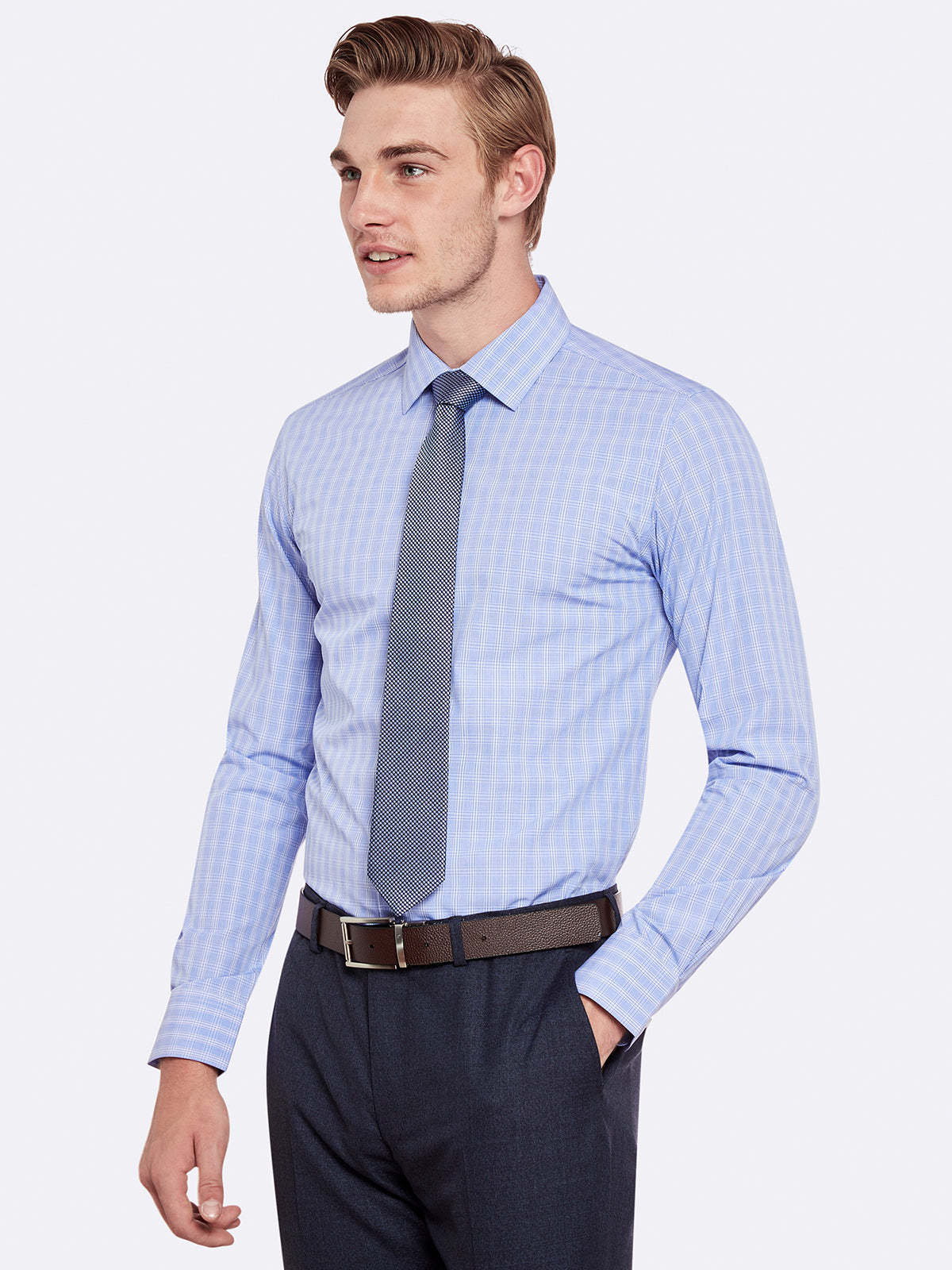 BECKTON CHECKED SHIRT BLUE/NAVY