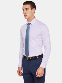BECKTON DOBBY STRIPED SHIRT LILAC