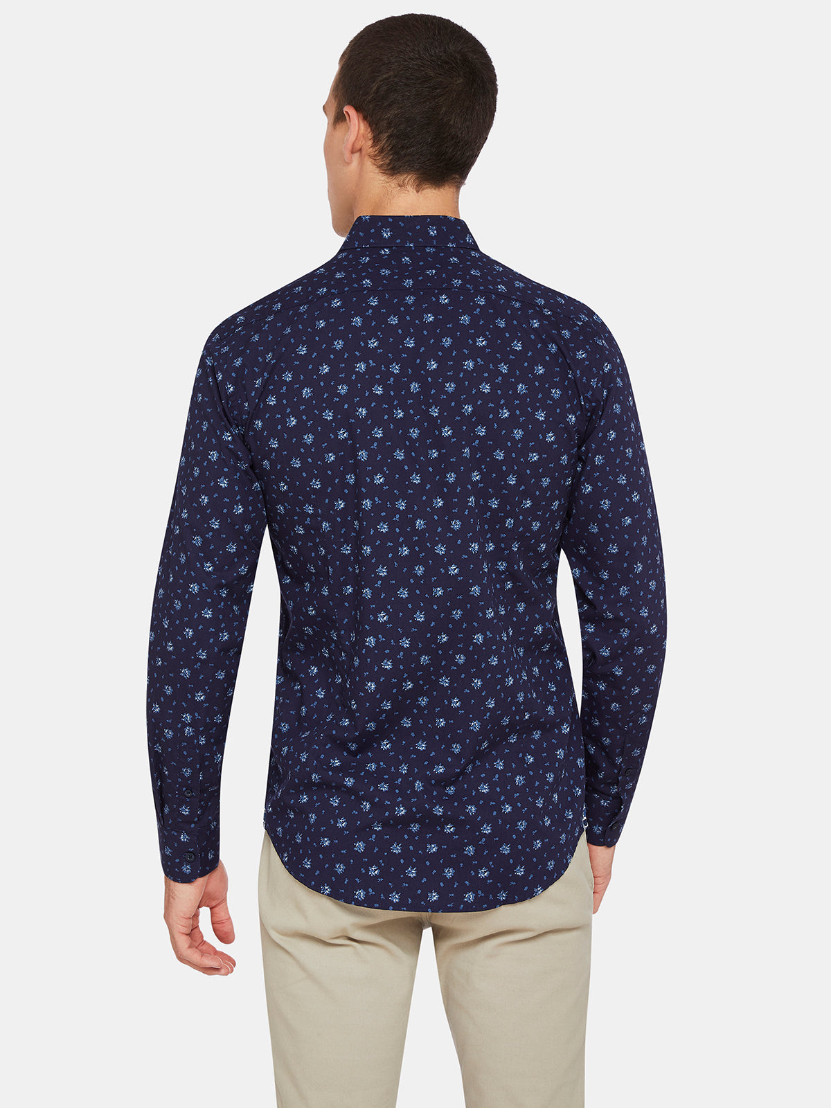 KENTON FLORAL PRINTED SHIRT NAVY