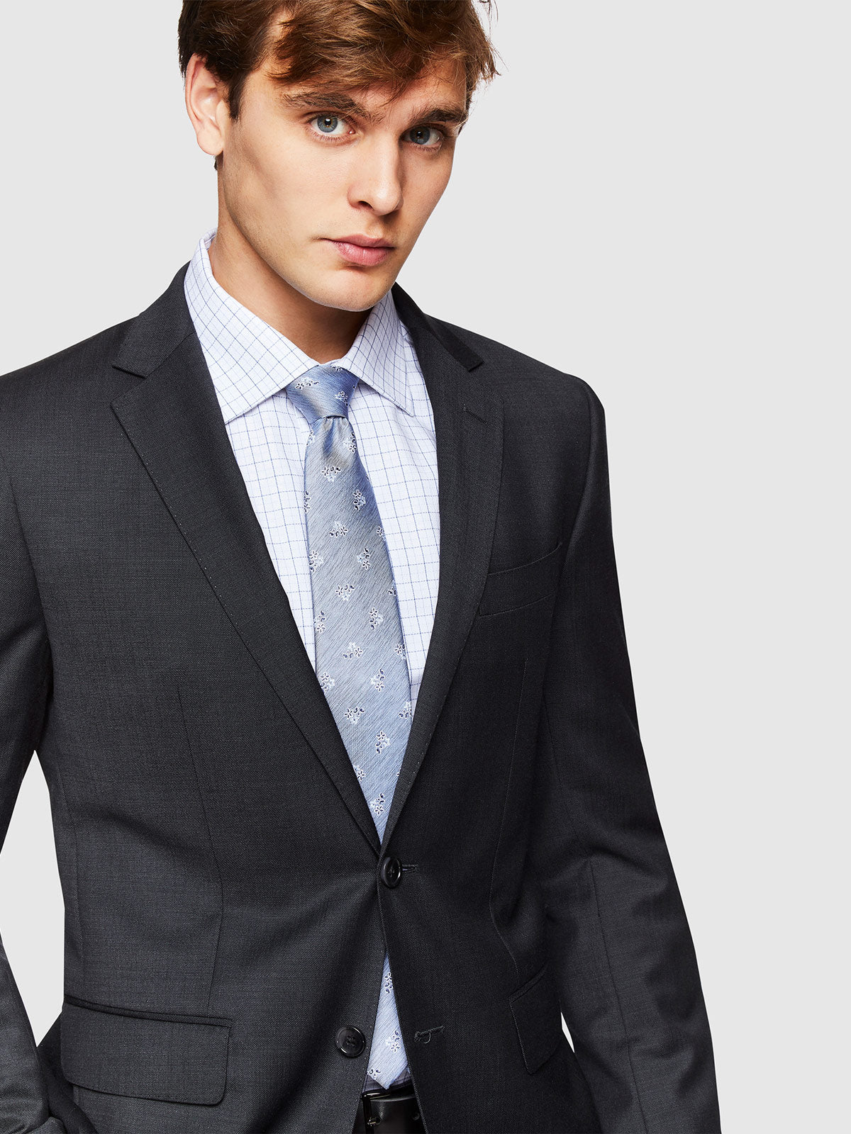 AUDEN WOOL SUIT JACKET CHARCOAL