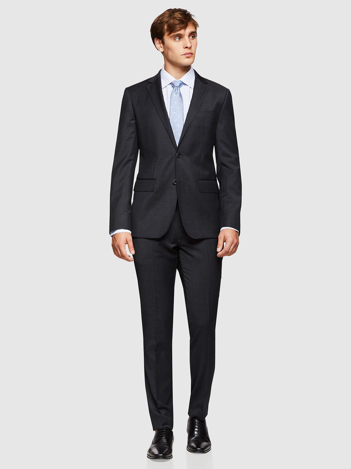 AUDEN WOOL SUIT JACKET CHARCOAL