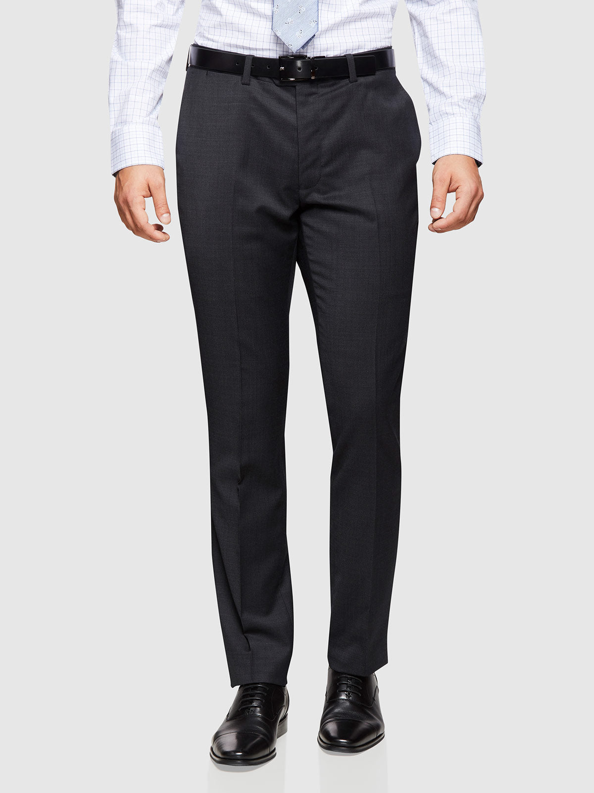 AUDEN WOOL SUIT TROUSERS CHARCOAL
