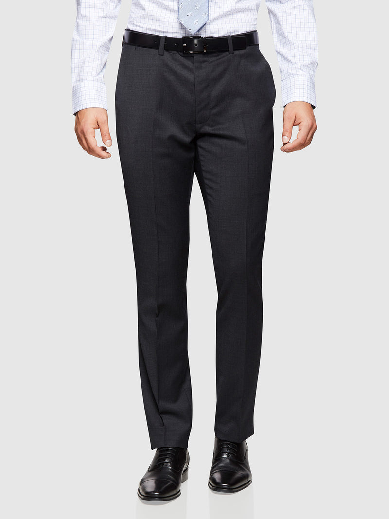 AUDEN WOOL SUIT TROUSERS CHARCOAL