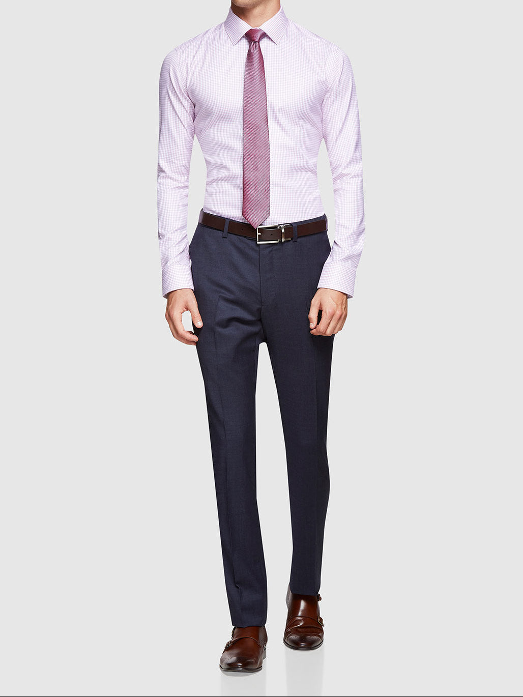 AUDEN WOOL SUIT TROUSERS GUNMETAL