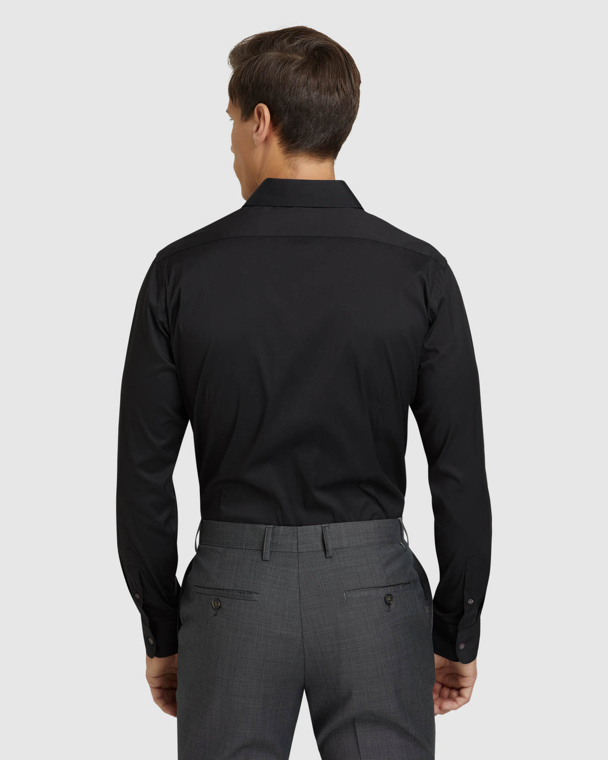 BLACK STRETCH TRAVEL SHIRT BLACK