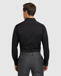 BLACK STRETCH TRAVEL SHIRT BLACK