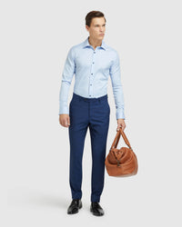 BLUE STRETCH TRAVEL SHIRT