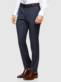 HOPKINS WOOL LYCRA SUIT TROUSERS NAVY