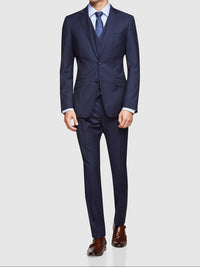 HOPKINS WOOL SUIT TROUSERS NAVY