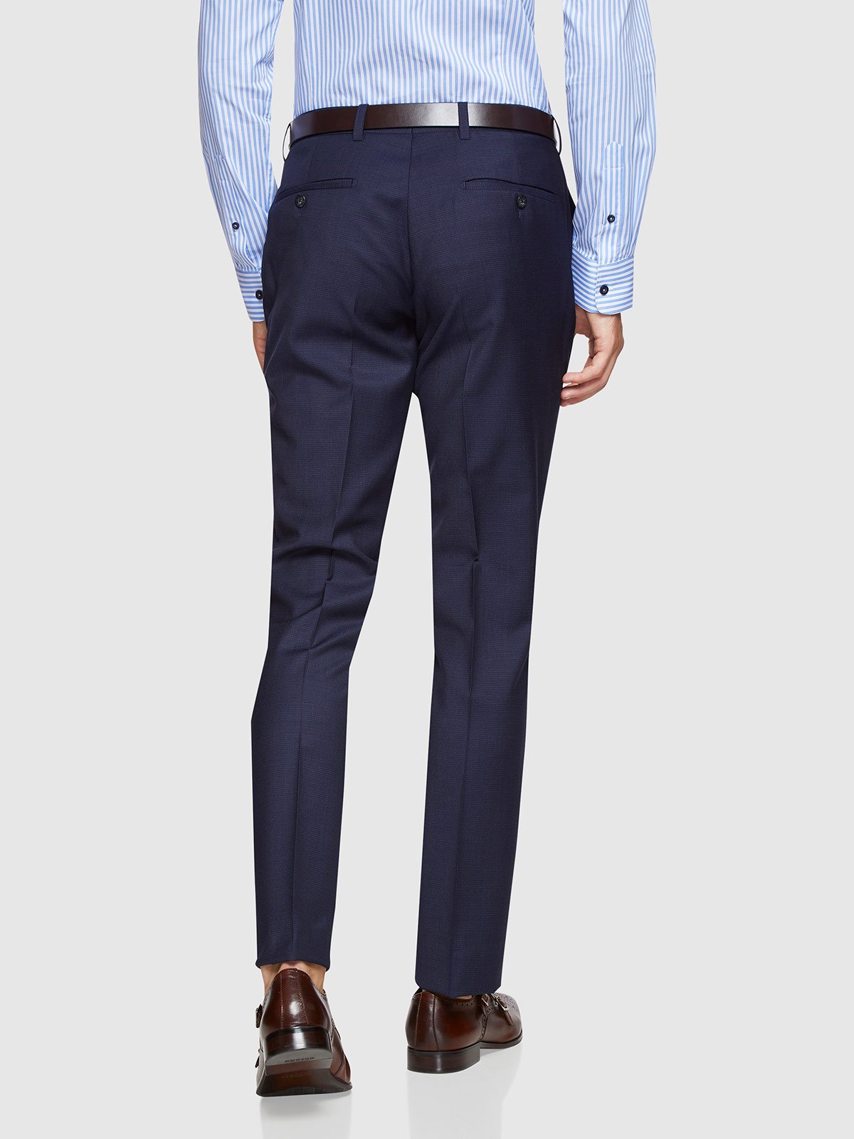 HOPKINS WOOL SUIT TROUSERS NAVY