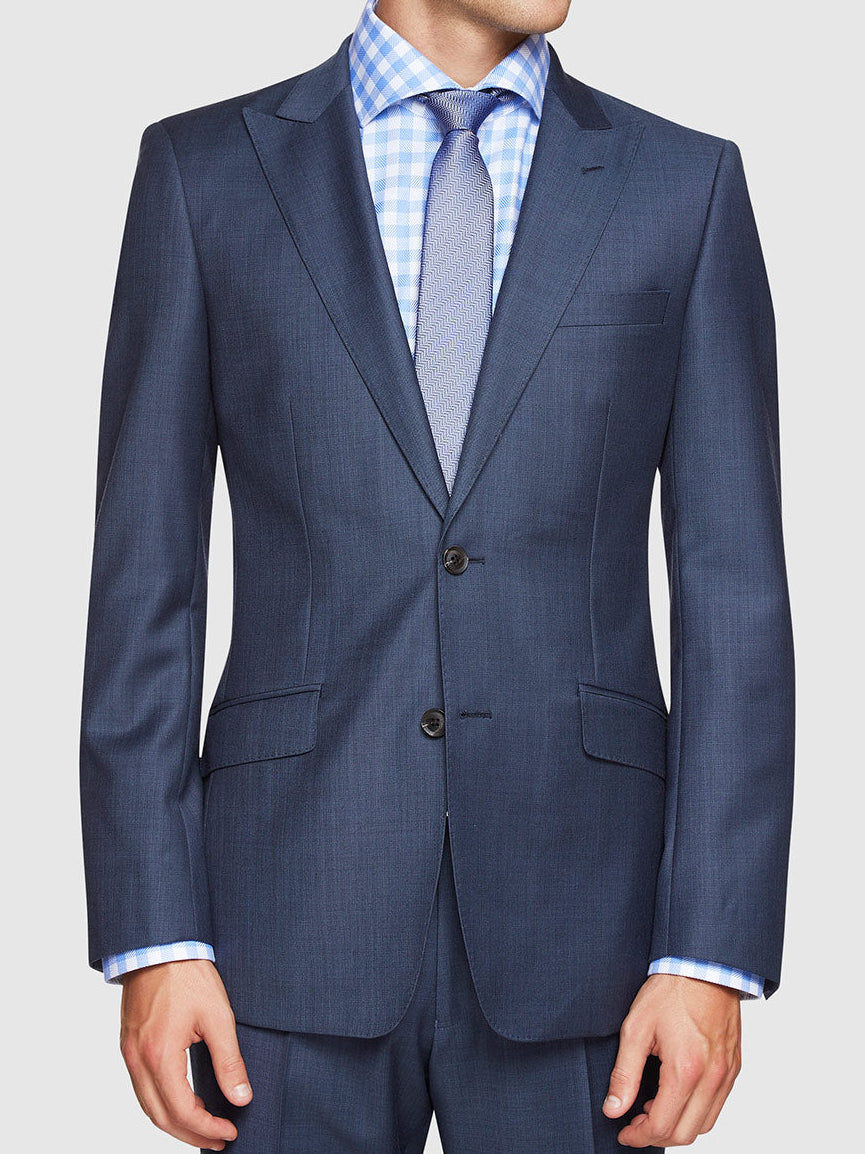 HOPKINS PEAK LAPEL WOOL SUIT JACKET PETROL