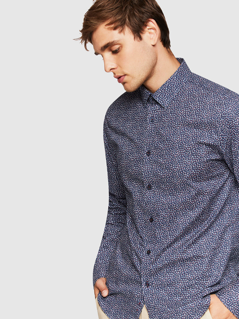 KENTON PRINTED SHIRT BLUE