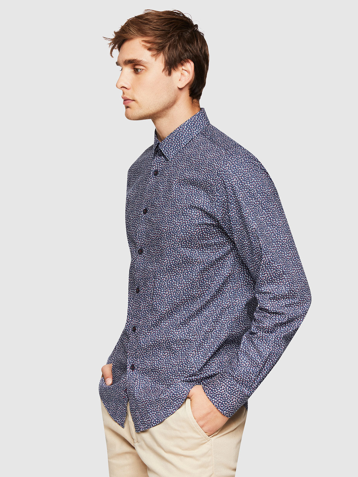 KENTON PRINTED SHIRT BLUE