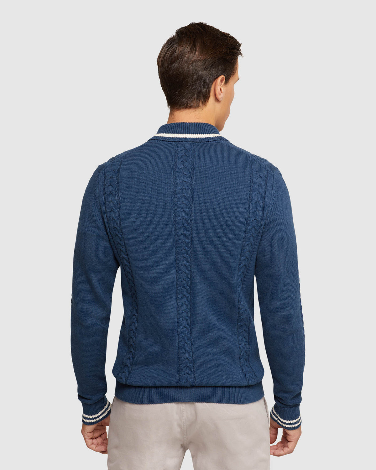 MILO COLLARED KNIT PULLOVER MENS KNITWEAR