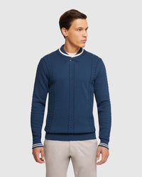 MILO COLLARED KNIT PULLOVER MENS KNITWEAR
