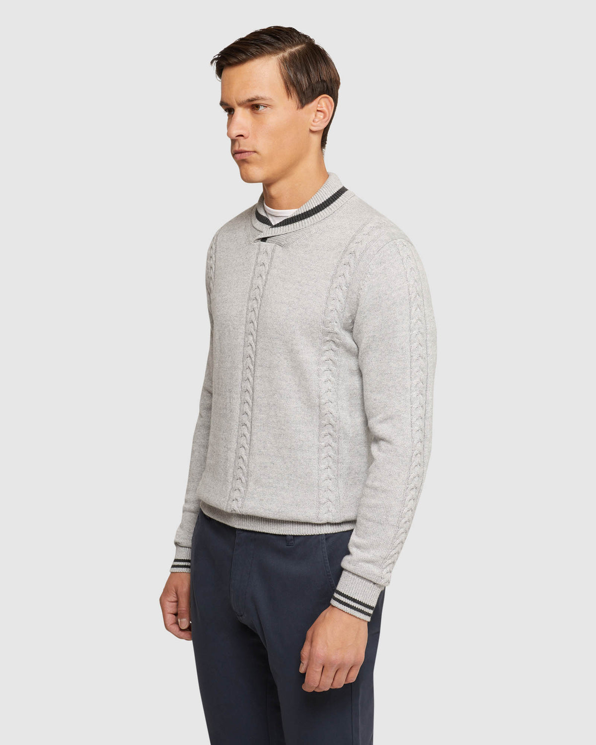 MILO COLLARED KNIT PULLOVER MENS KNITWEAR
